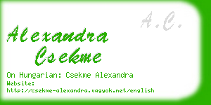 alexandra csekme business card